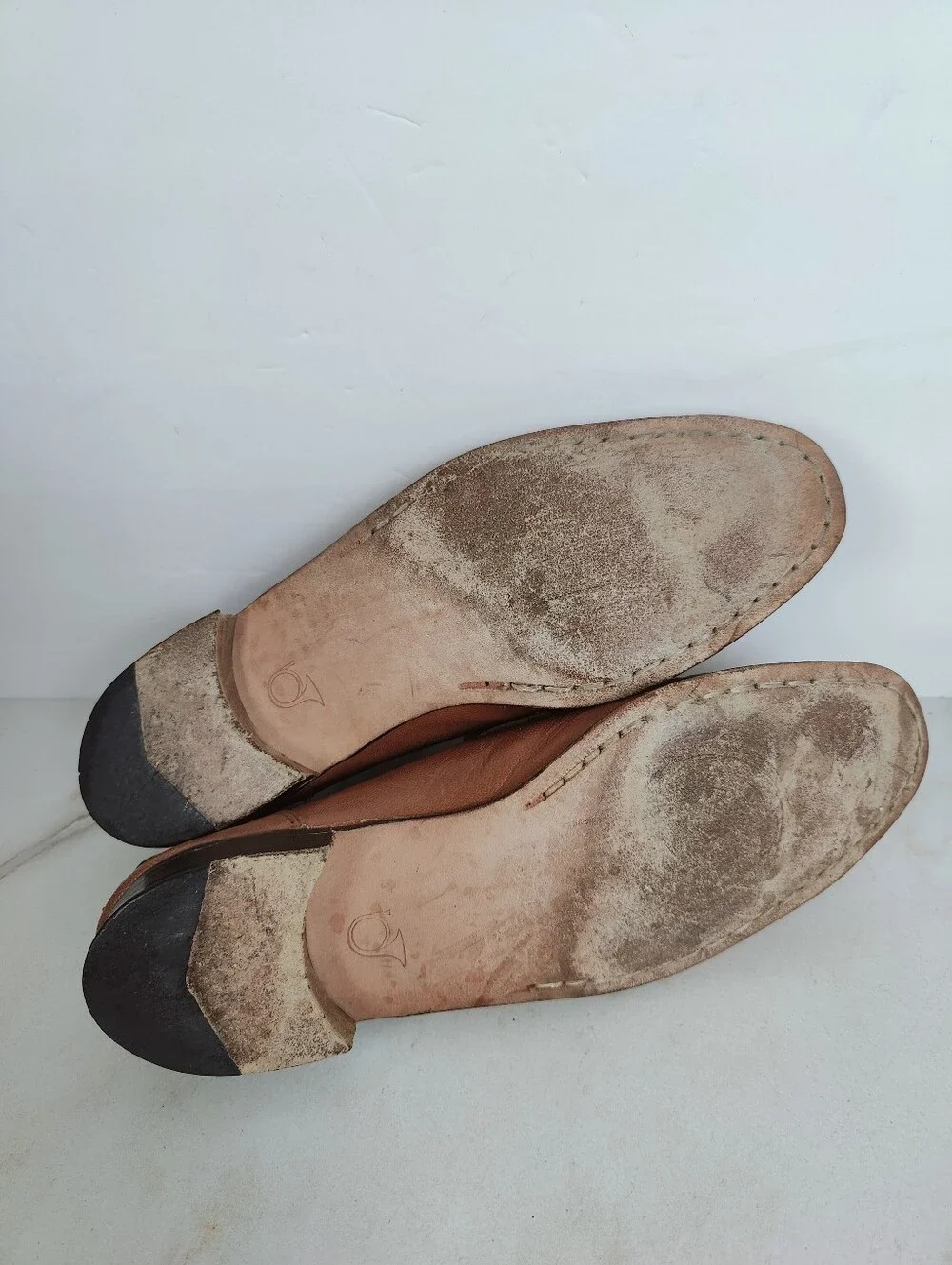 VTG French Shriner Men's Brown Leather Tassel Loafers Moc Toe, Sz 11